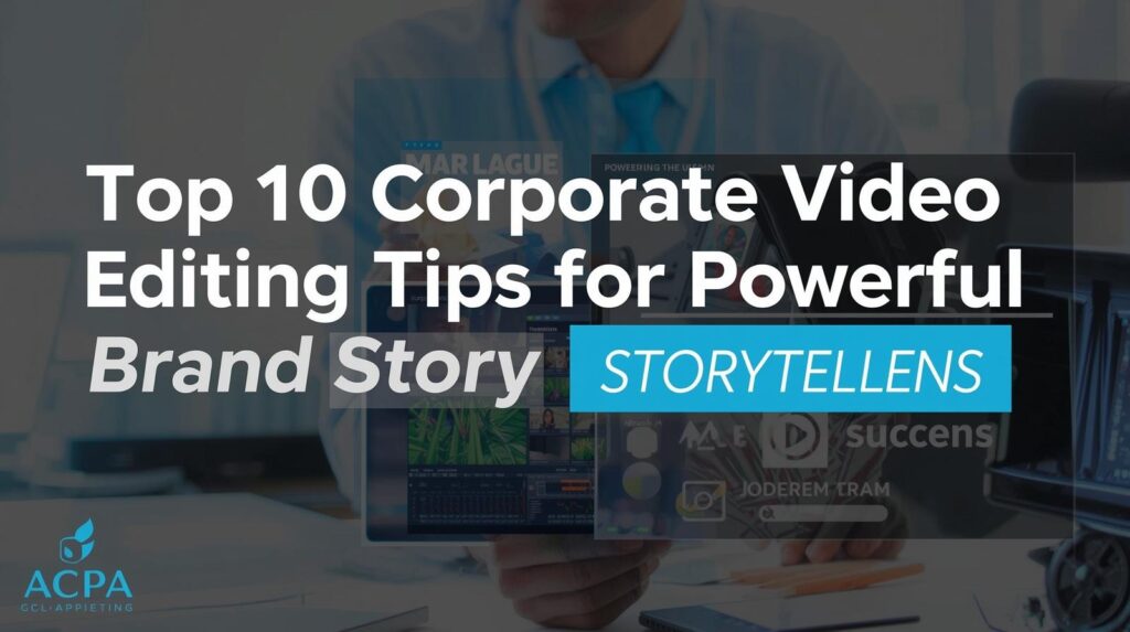 Top10 Corporate Video Editing Tips For Powerful Brand Storytelling Success
